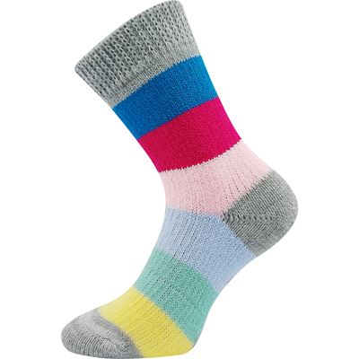 Thick home socks, striped, COLOURFUL