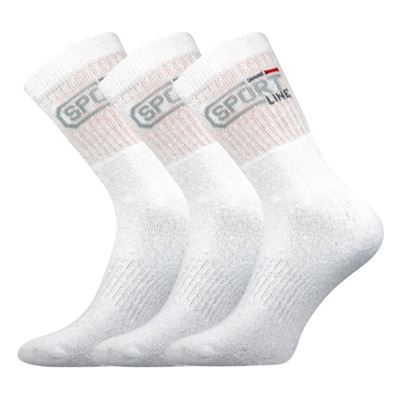 Thick SPOT socks, 3 pairs, terry cloth, WHITE