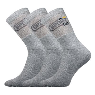 SPOT thick socks, 3 pairs, terry cloth, LIGHT GREY