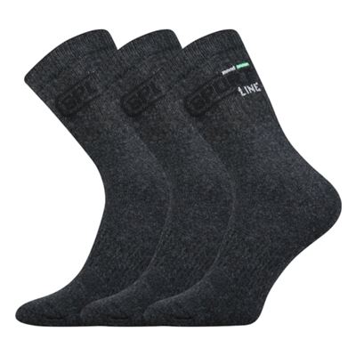 SPOT thick socks, 3 pairs, terry cloth, DARK GREY
