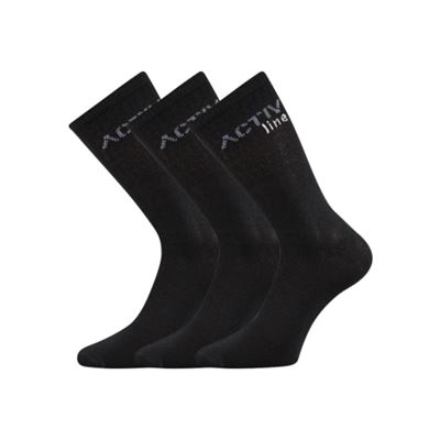 Men's thin socks SPOTLITE 3 pairs BLACK