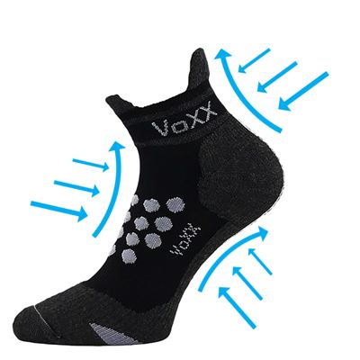 SPRINTER low compression sports socks with silver ions BLACK
