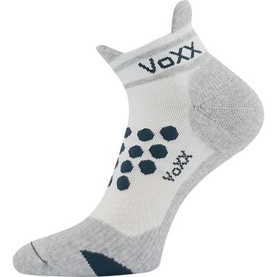 Compression sports socks SPRINTER low with silver ions WHITE WITH DARK GREEN VoXX 126341 2