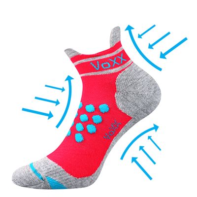 SPRINTER low compression sports socks with silver ions NEON PINK