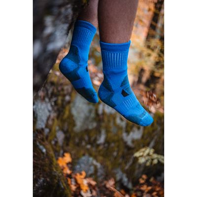 STABIL merino winter thermal socks with silver BLUE