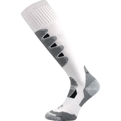 STABIL winter thermo knee socks made of merino wool with silver WHITE