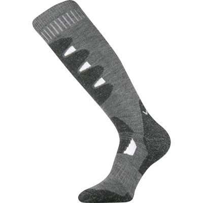 STABIL winter thermo knee socks made of merino wool with silver LIGHT GREY