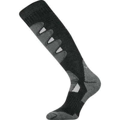 STABIL winter thermo knee socks made of merino wool with silver DARK GREY