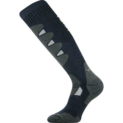STABIL winter thermo knee socks made of merino wool with silver DARK BLUE