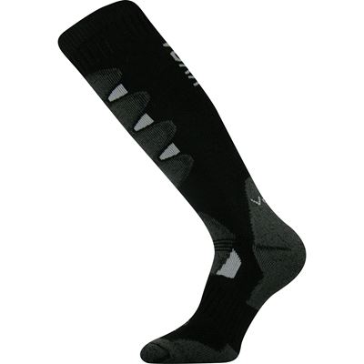 STABIL winter thermo knee socks made of merino wool with silver BLACK