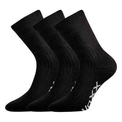 STRATOS terry socks with soft cuff BLACK