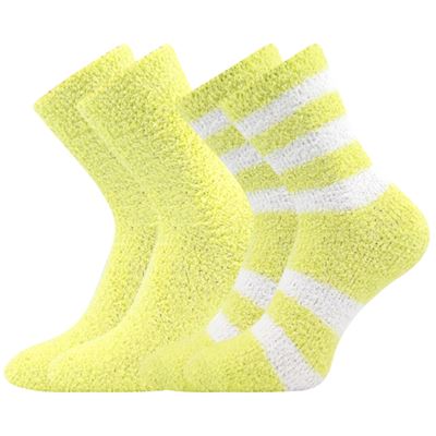 Women's chenille socks SVĚTLANA 2-pack PHOSPHORESCENT