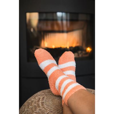 Women's chenille socks SVĚTLANA 2-pack CORAL