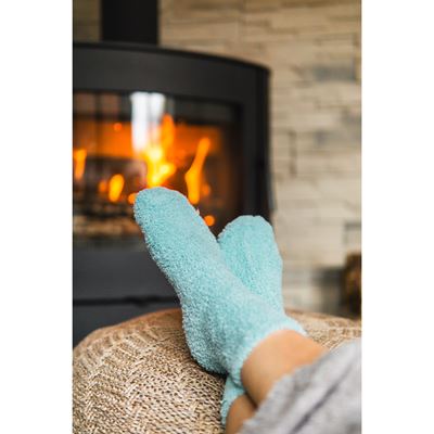 Women's chenille socks SVĚTLANA 2-pack LIGHT BLUE