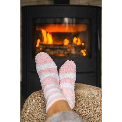 Women's chenille socks SVĚTLANA 2-pack LIGHT PINK