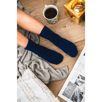 Women's chenille socks SVĚTLANA 2-pack DARK BLUE