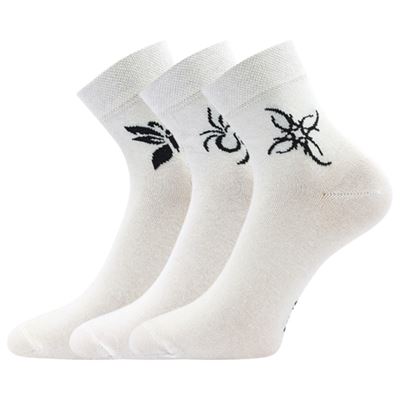 Women's thin socks TATOO summer MIX WHITE (3 pairs)