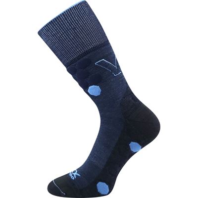 TAYRON double-layer socks with soft cuffs, made of merino wool with silver ions JEANS