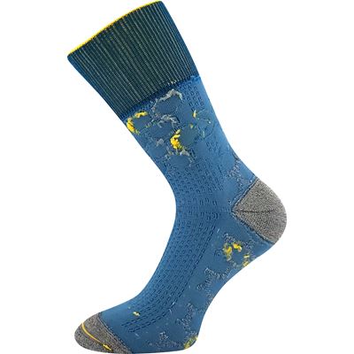 TAYRON double-layer socks with soft cuffs, made of merino wool with silver ions, DARK TURQUOISE VoXX 126240 2
