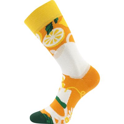 Socks in a jar with a tea motif TEA pattern 3 (herbal tea)