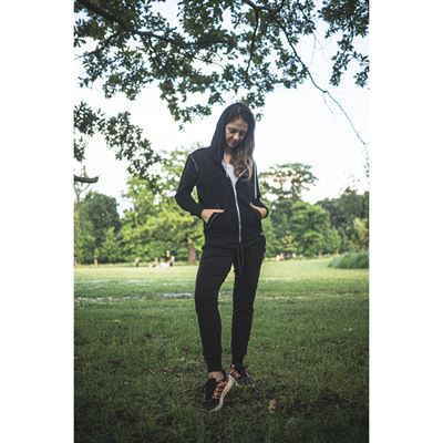 VENUS women's cotton tracksuit bottoms, BLACK