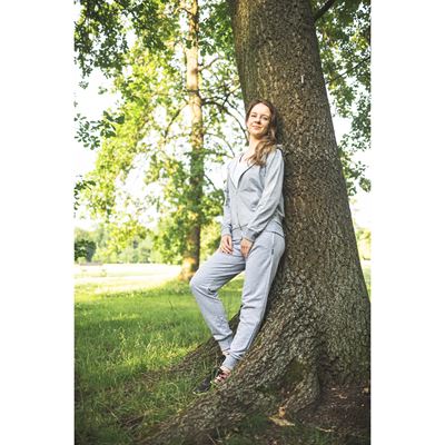 VENUS women's cotton sweatpants, LIGHT GREY MELANGE