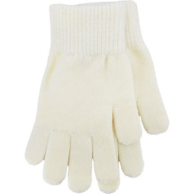 TERRACANA women's knitted gloves with viscose WHITE