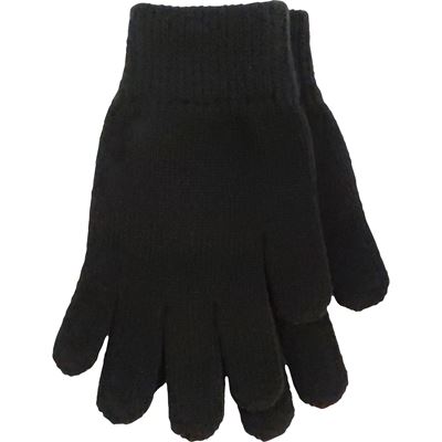 TERRACANA women's knitted gloves with viscose BLACK