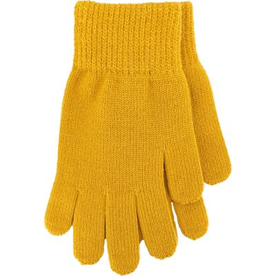 Women's knitted gloves TERRACANA with viscose MUSTARD