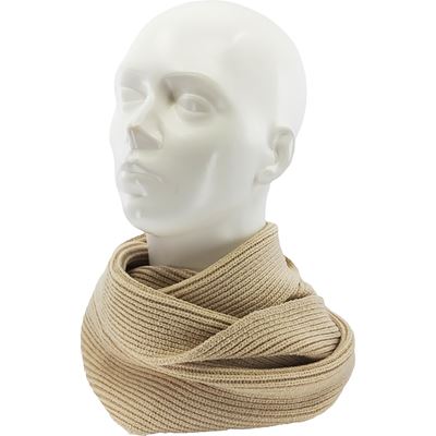 Women's knitted TERRACANA circular scarf with viscose BEIGE