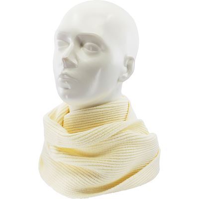 Women's knitted TERRACANA circular scarf with viscose WHITE