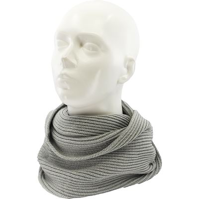Women's knitted TERRACANA circular scarf with viscose GREY