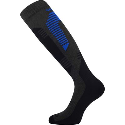 THEMA anthracite melé sports terry knee socks