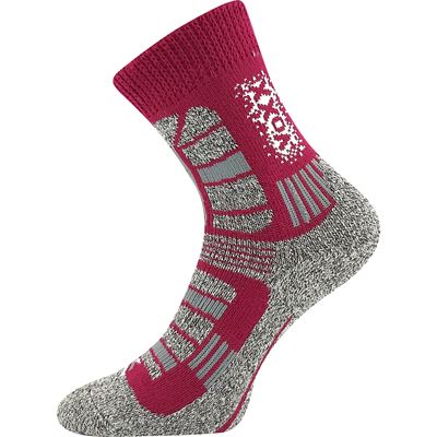 Children's winter socks TRACTION wool BLACKBERRY