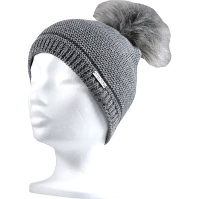 TRAFIC women's knitted hat with reflective element GREY