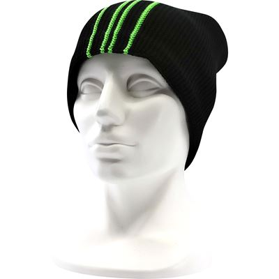 Men's knitted TRAIL hat, black and green