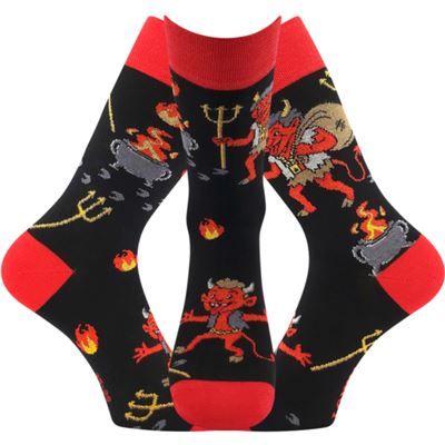 TREPIFAJXL unisex St. Nicholas socks with images of DEVILS