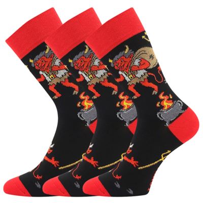 TREPIFAJXL unisex St. Nicholas socks with images of DEVILS