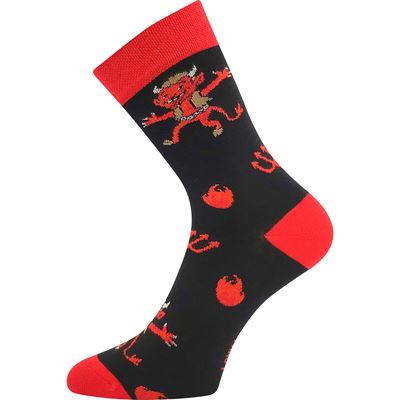 Children's St. Nicholas socks TREPIFAJXLÍK with pictures of DEVILS