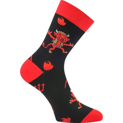 Children's St. Nicholas socks TREPIFAJXLÍK with pictures of DEVILS