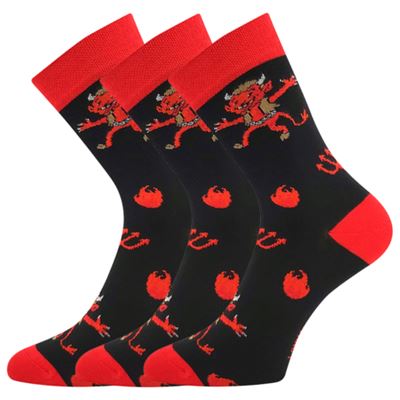 Children's St. Nicholas socks TREPIFAJXLÍK with pictures of DEVILS