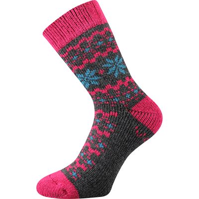 TRONDELAG thick winter socks with silver ions, DARK GREY MELANGE