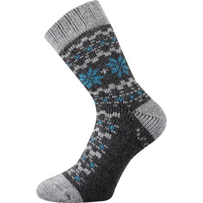 TRONDELAG thick winter socks with silver ions, ANTHRACITE MELÉ