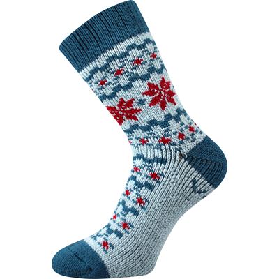TRONDELAG thick winter socks with silver ions, AZURE