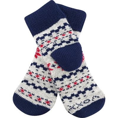 Set of winter socks and knitted mittens TRONDELAG SET with silver ions LIGHT GREY MELANGE