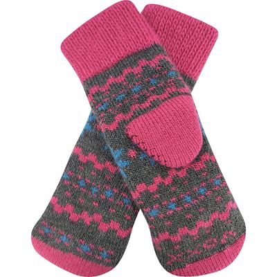 TRONDELAG SET of winter socks and knitted mittens with silver ions DARK GREY MELANGE