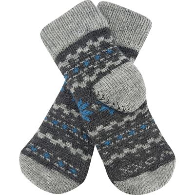Set of winter socks and knitted mittens TRONDELAG SET with silver ions ANTHRACITE MELÉ