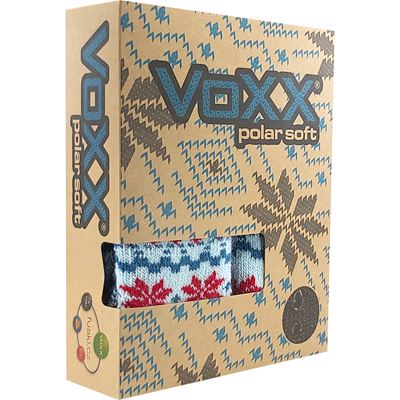 Set of winter socks and knitted mittens TRONDELAG SET with silver ions AZURE