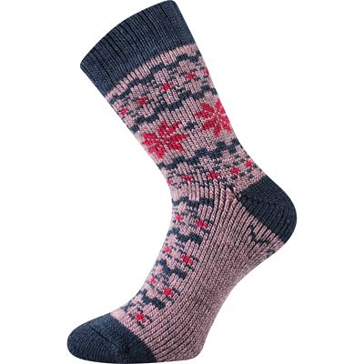TRONDELAG thick winter socks with silver ions, DUSKY PINK