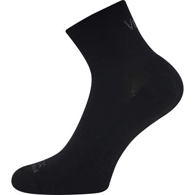 TWARIX SHORT merino sports socks with silver ions BLACK